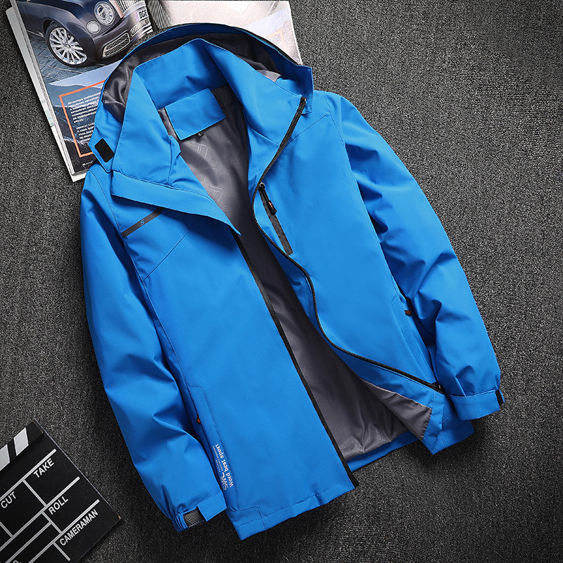 Single-Layer Men's Loose-Fitting Jacket, Men's Spring, Autumn, and Summer Windproof, Waterproof, Thin, Breathable Workwear