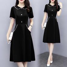 2020新款大码女装遮肚子显瘦连衣裙女