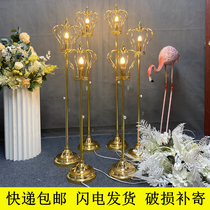 Wedding props Iron Crown Diamond Light Road lead wedding stage stage ornaments scene layout Diamond road guide lights