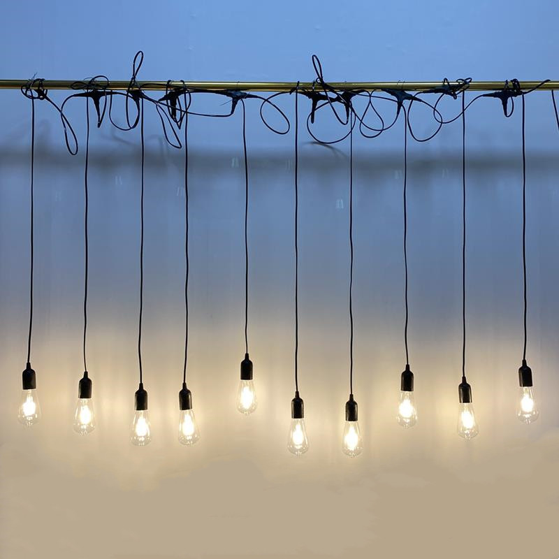 Wedding props Edison chandelier tungsten lamp wedding ceiling decoration window layout tungsten lamp string hanging lamp string lamp