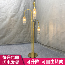 2020 new wedding props three-head Crystal road lead electroplating iron frame European wedding stage decoration decoration