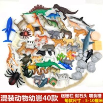 Dinosaur fossil toy simulation solid animal model amphibious crawling insect Marine cub children Puzzle Set