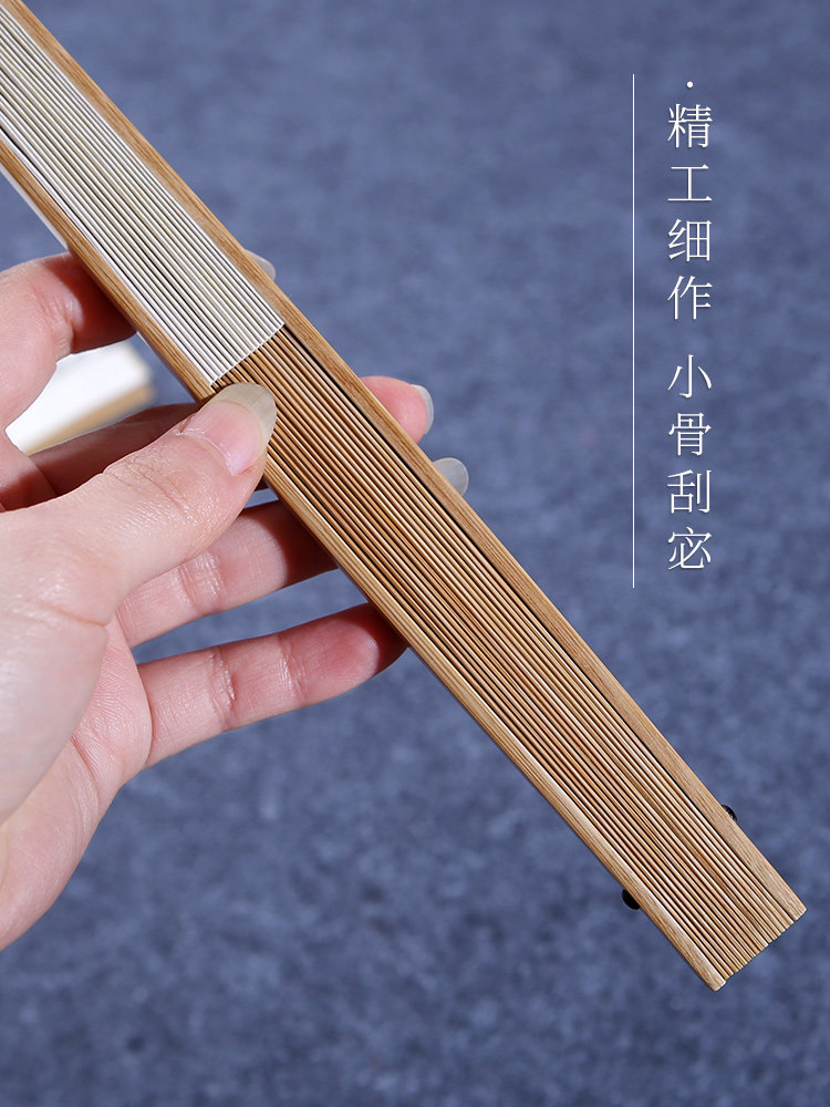 Handwritten Heart Sutra Fan, Lanting Preface Calligraphy Work, Fan Art, Jade Bamboo Folding Fan, 9.5inch Su Gong Wenwan Fan