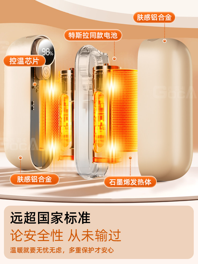 2025 New Model Rechargeable Hand Warmer 2-in-1 Magnetic Suction for Girls, Explosion-Proof Hand Warmer for Boys, Gift for Students and Children, Portable USB Hot Water Bottle, Handheld Heating Device for Winter