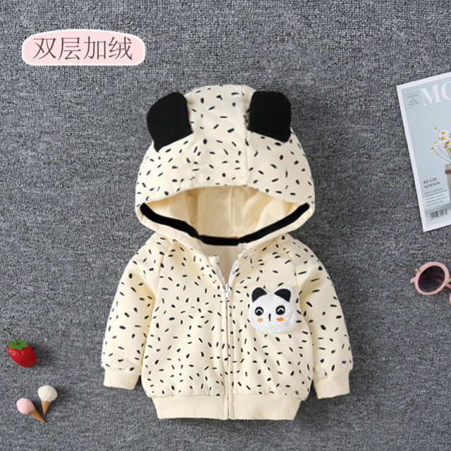 Balabala baby coat small and medium girls spring and autumn clothes boy baby clothes children's autumn and winter fleece sweater