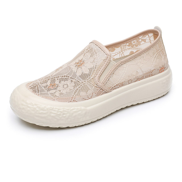 Xiaoxiangfeng Fisherman Shoes ຂອງແມ່ຍິງ 2024 Summer Lace Mesh ເກີບບາດເຈັບແລະ breathable Hollow ຕາຫນ່າງເກີບດ່ຽວ Thick-Soled