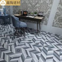 Nordic modern flower brick geometric coloured water grinding stone tiles 600X600 Living room kitchen and dining room Bedroom Floor Tiles