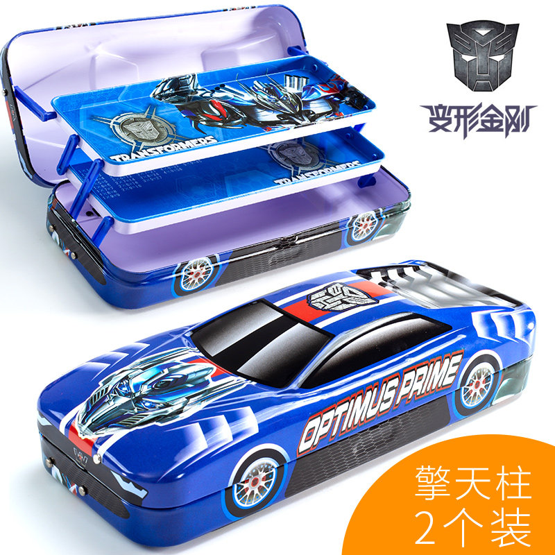 Car Total Mobilization Pencil Case Male Elementary School Boy Iron Pen Case Lightning Mcquinn Cartoon Kindergarten Kid Lead Pencil Case