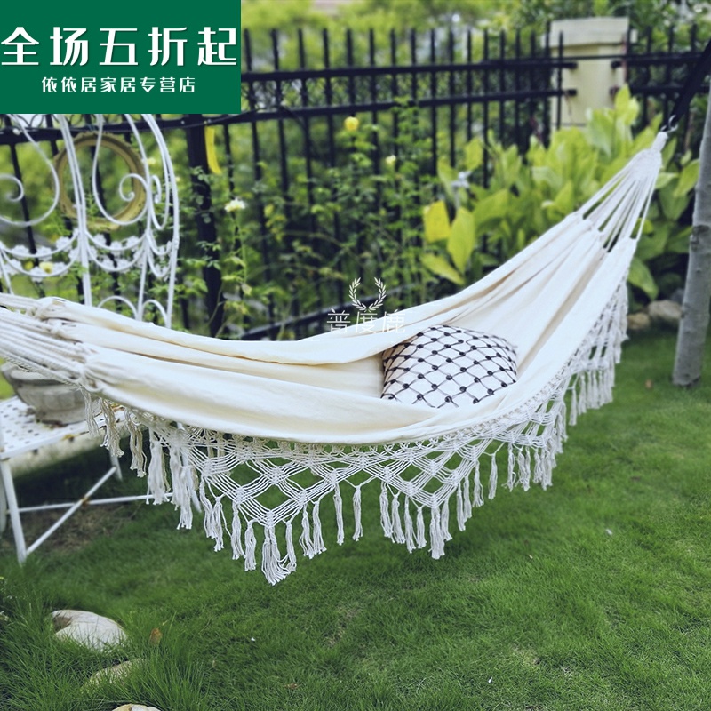 Net red hammock outdoor swing swing thickening mesh plus rough camping hanging sleeping student dorm net bed