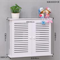 Wall-mounted anti-radiation TV wire box decoration simple wall-mounted broadband cat router storage box non-perforated