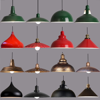 Retro Industrial Style Restaurant Chandelier, Personalized Single-Head Bar Counter, Hot Pot Restaurant, Barbecue Shop, Commercial Red and Green Chandelier