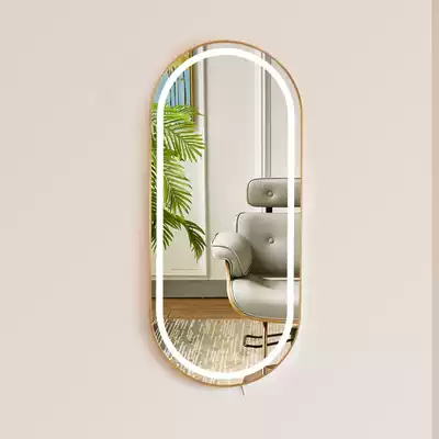 Simple Net red shop mirror salon mirror hair salon dedicated Wall single-sided hair shop mirror table LED light touch