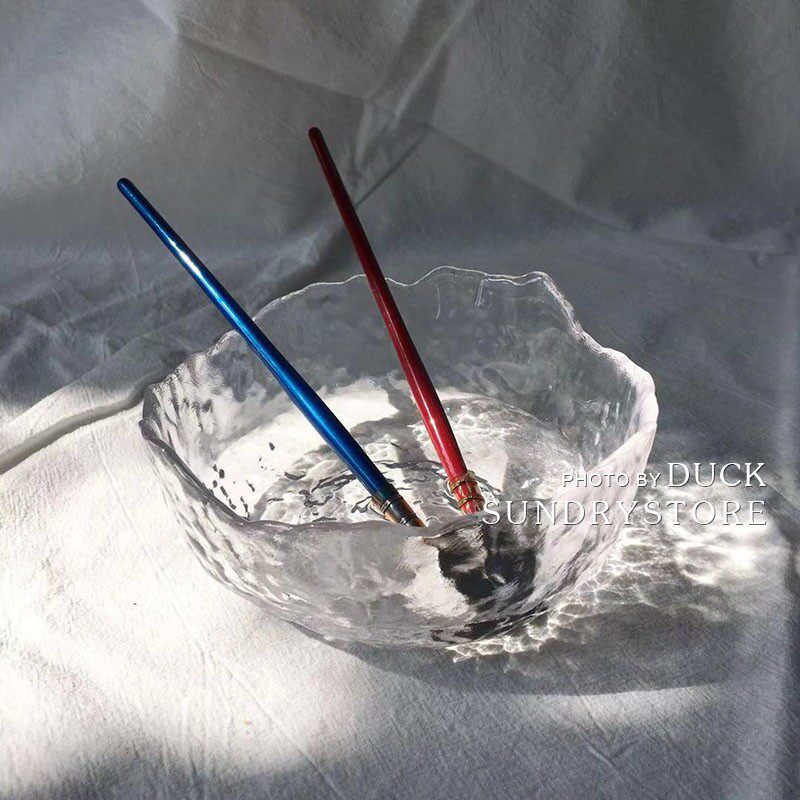 (Snow Mountain Tibetan Tianchi)Hammer mesh pattern glass material brush pen wash watercolor pen wash pen cylinder