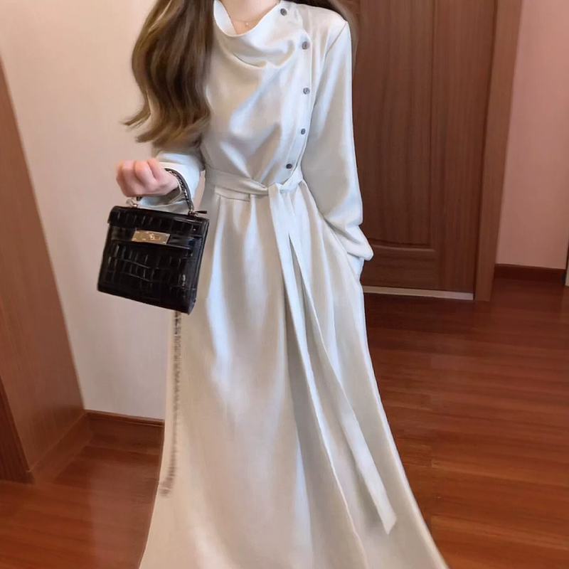 Designer-Inspired Long and Short Sleeve Asymmetrical Dress for Women, 2026 Autumn and Winter New Style, High-End Trench Coat Style, Waist-Cinching, Slimming Long Dress Designer-Inspired Long and Short Sleeve Asymmetrical Dress for Women, 2026 Autumn and Winter New Style, High-End Trench Coat Style, Waist-Cinching, Slimming Long Dress
