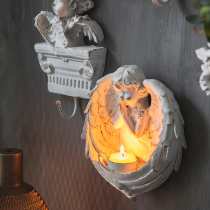 French European retro angel doll pendant embossed wall hanging hook living room dining room background wall hanging wall ornaments