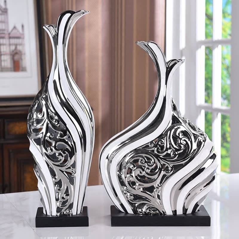 European-style ceramic vase large ornaments floor-to-ceiling dining table creative light luxury TV cabinet wine cabinet porch home decorations