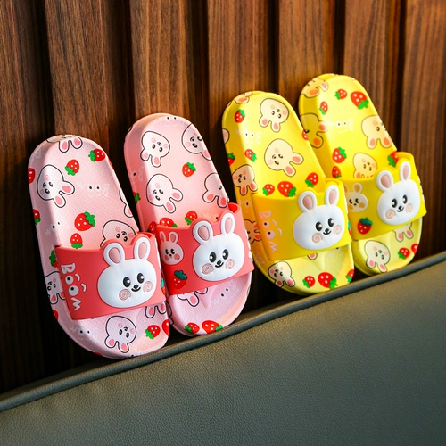 Детские милые тапочки для принцессы, нескользящие слайдеры для мальчиков, мягкая подошва