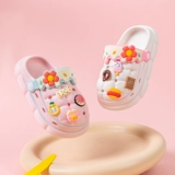 Детские тапочки, летняя нескользящая обувь, туфли для принцессы, слайдеры, мягкая подошва, 2 лет