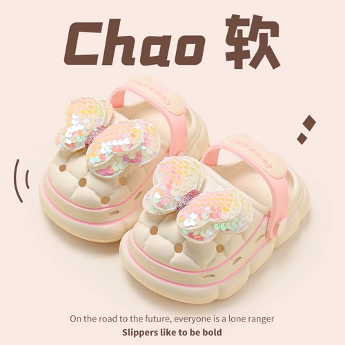 Детская обувь, летние милые сандалии для раннего возраста, нескользящие тапочки для принцессы