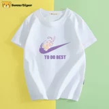 Детская хлопковая футболка, летняя летняя одежда, коллекция 2023, в западном стиле, свободный крой, подходит для подростков