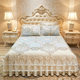 Korean ice silk mattress three-piece set princess style bed skirt style bed single person air conditioning mattress mattress machine washable spot