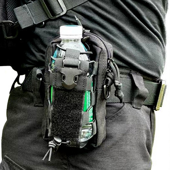 Deyiying outdoor multifunctional molle bag water bottle waist bag tactical walkie-talkie bag sports mobile phone bag