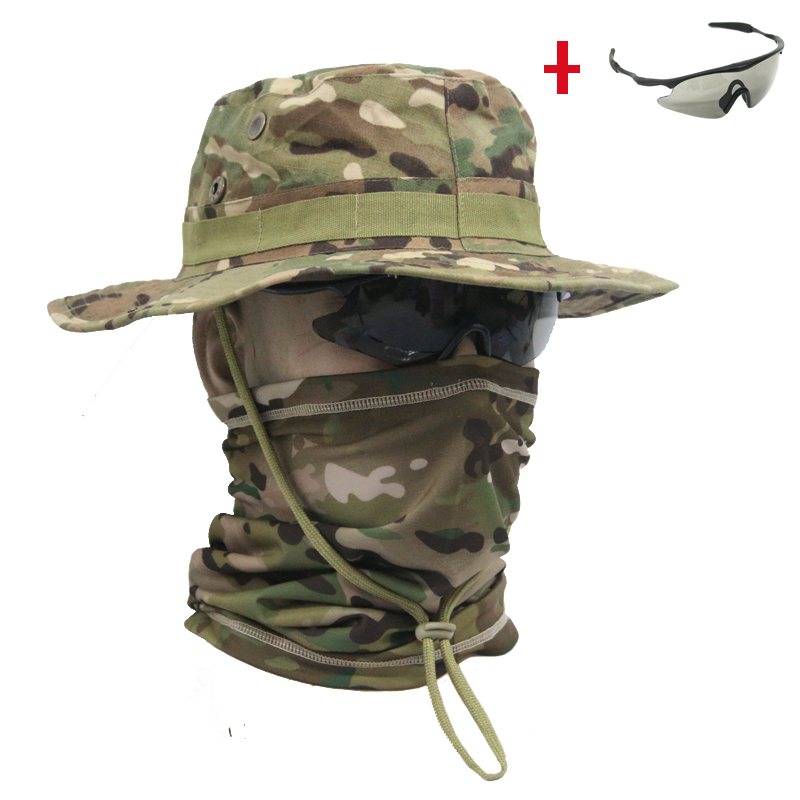Dei Battalion Outdoor Climbing Benny Hat Round Hat Mountaineering Fisherman Hat Ice Silk Headscarf Goggle Suit