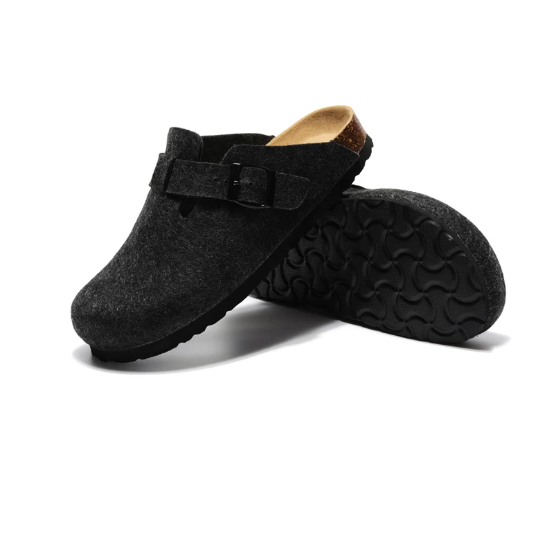 Крупные домашние тапочки из пробки Large -size cork slippers The felt Bolin Tou Bokye Birken Ban Dragline and the ugly, and the bottom of the bottom of the autumn and winter