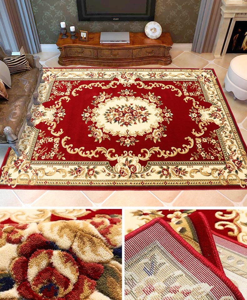Handmade chạm khắc thảm châu Âu phòng khách phòng ngủ học tập lớn văn phòng Mỹ sang trọng dày hộ gia đình bàn cà phê thảm - Thảm thảm trải cầu thang