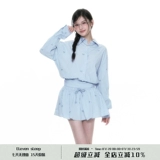 ELEVEN SLEEP Синяя рубашка, комплект, юбка, японские и корейские