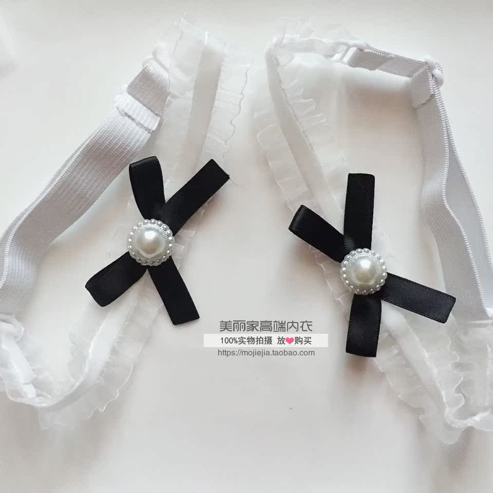 Nhật Bản gợi cảm cô gái mềm mại cos nữ gợi cảm quyến rũ garter cổ áo chocker chân vòng Lolita dây nịt bít tất phối ren nơ màu trắng