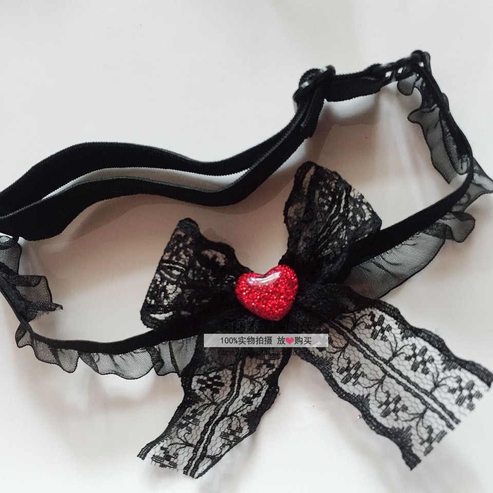 Ren nơ cô gái tối Châu Âu và Mỹ dễ thương ins Nhật Bản mềm chị COS garter vòng chân Lolita maid dây nịt bít tất nữ tính