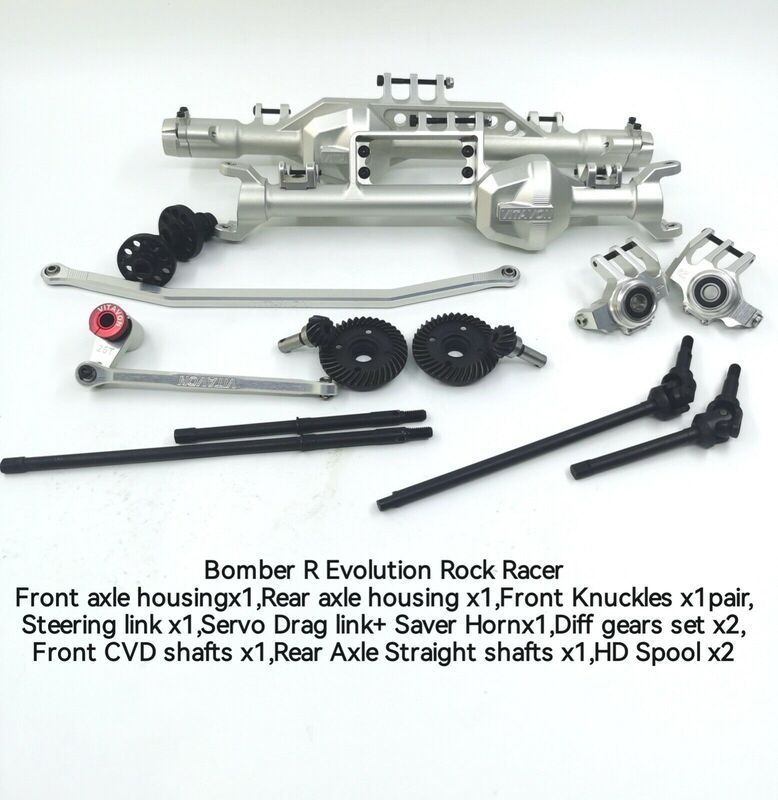 Vitavon Axial Rbx10 Ryft Front and Rear Axle Set, 7075t6 Integrated Cnc