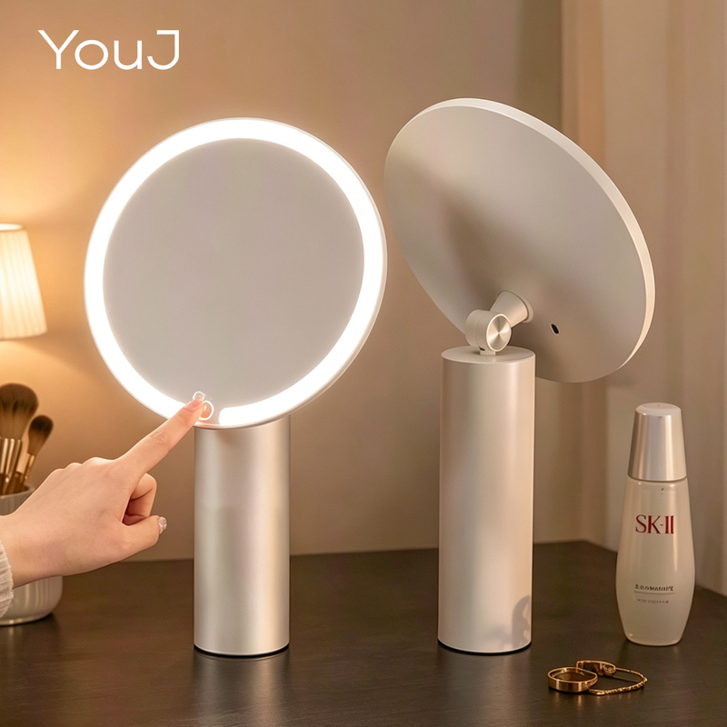 Makeup Mirror with Led Light, Dormitory Desktop Mirror, High-End Rechargeable Long-Lasting Battery, Women's Special Makeup Mirror Makeup Mirror with Led Light, Dormitory Desktop Mirror, High-End Rechargeable Long-Lasting Battery, Women's Special Makeup Mirror