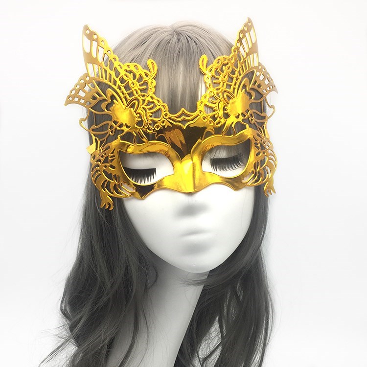 Mask Ancient style Chinese style Half face mysterious mask Ancient style Chinese style metal costume performance mask mask