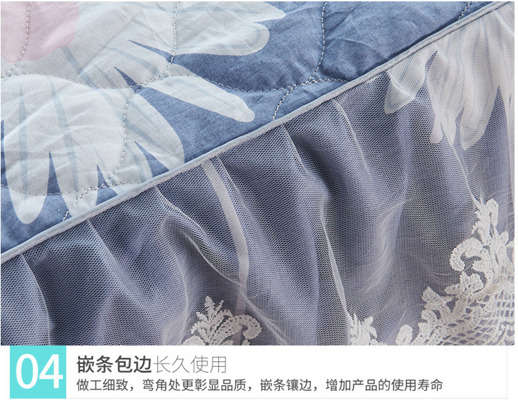 Chăn bông có đệm lót váy đơn mảnh vải trải giường loại cotton cộng với cotton chống trượt trải giường 1,5 m 1,8m giường - Váy Petti giường váy