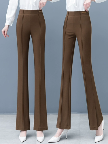 Осенние штаны-клёш, приталенные эластичные штаны для отдыха, высокая талия, коллекция 2023