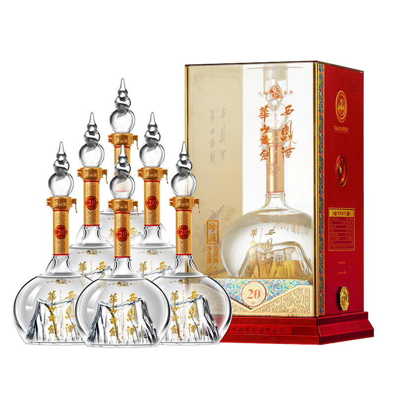 品牌直营】华山论剑西凤酒20年45度陈酿凤香型白酒送礼500ml*6评价- 淘宝网