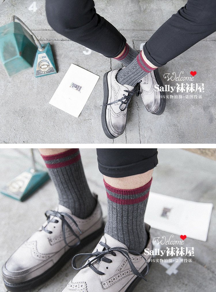2018 xuân mới vớ cotton đại học Nhật Bản gió đôi kim nam vớ kinh doanh vớ cotton nam vớ quần tất đồ lót