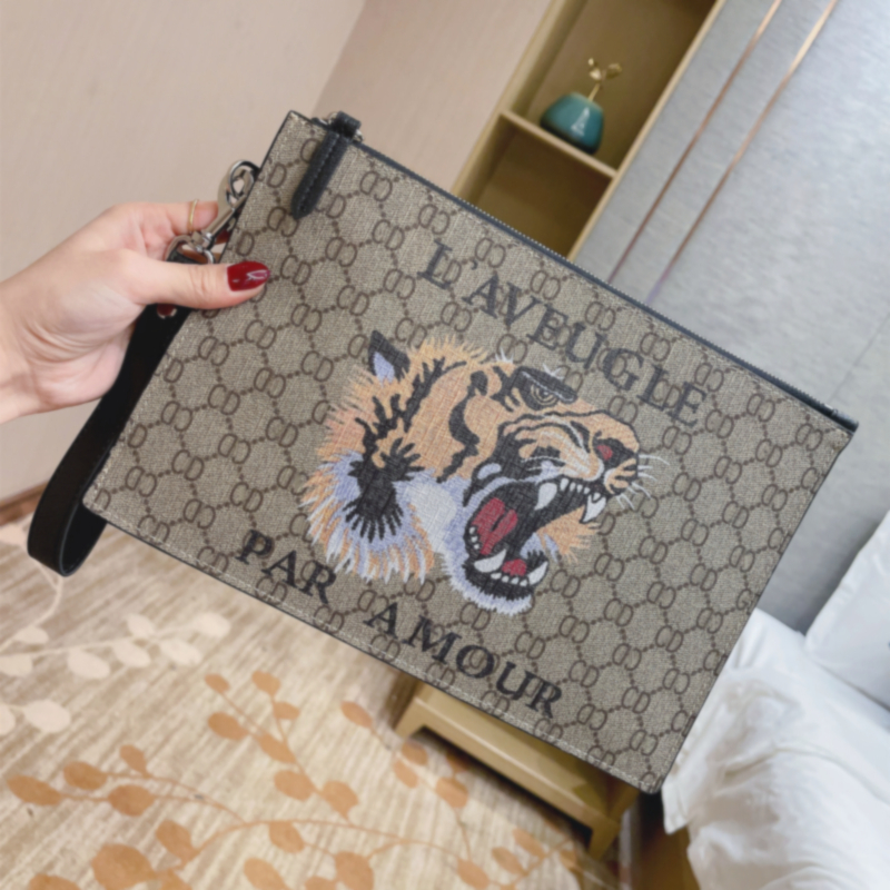 Men's handbag leather 2022 new leather handbag bag male envelope bag