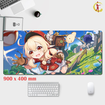 Zhongli carved sunny Ganyu walnut original god mouse pad small oversized soft pad cartoon two-dimensional peripheral keyboard pad