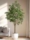 Simulated Banyan Tree, High-End Bionic Green Plant for Landscaping and Decoration, Indoor Living Room Artificial Tree, High-End Light Luxury Floor-Standing Plant Ornament