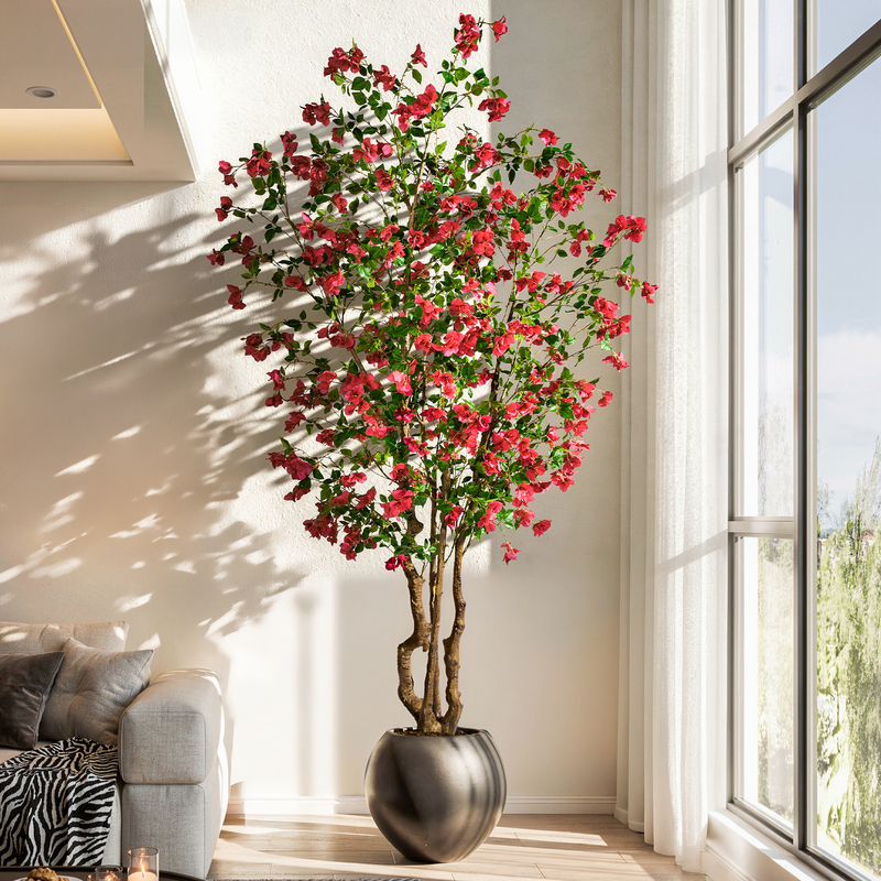 Large Artificial Green Plant, High-Quality Bougainvillea Fake Flower Tree, Realistic Living Room Floor-Standing Potted Plant, Indoor Decoration and Landscaping Ornament Large Artificial Green Plant, High-Quality Bougainvillea Fake Flower Tree, Realistic Living Room Floor-Standing Potted Plant, Indoor Decoration and Landscaping Ornament