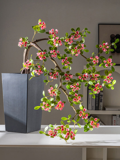 High-End Artificial Green Plants, Island Spring Flower Potted Plants, Fake Flowers for Desktop Indoor Decoration, Faux Flowers in New Chinese Style