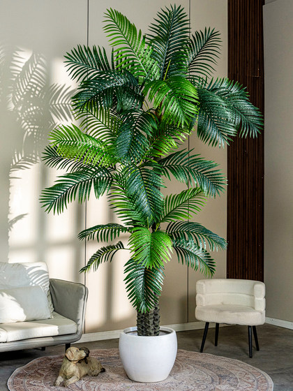 Large Coconut Tree Artificial Green Plant Fake Tree Bionic Plant Potted Palm Tree Living Room Shopping Mall Indoor Decoration Landscaping