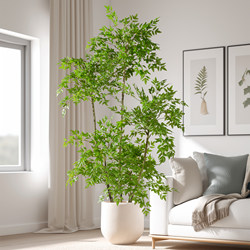 Large Artificial Green Plant of Phoebe Latifolia, Luxury Indoor Potted Plant for Living Room, High-End Bionic Fake Tree Decoration