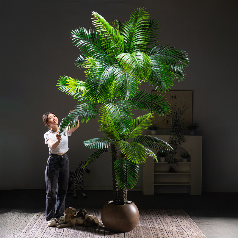 Artificial Palm Tree, Large Artificial Plant for Landscaping, Living Room Indoor Decoration, Floor-Standing Potted Plant Ornament