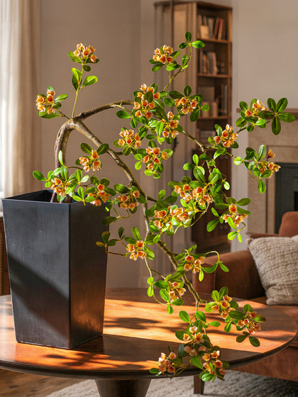 High-End Island-Style Artificial Green Plants and Flowers, Indoor Fake Potted Plants, Entryway Decoration, Desktop Ornaments in Vintage Style