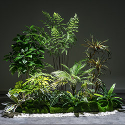 Large Artificial Plants, Fake Trees, Green Plants, Floor-Standing Potted Plants, Decorative Indoor Corner Landscape Bonsai Ornaments under the Stairs