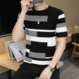 Шелковая модная тонкая летняя трендовая футболка для отдыха, короткий рукав